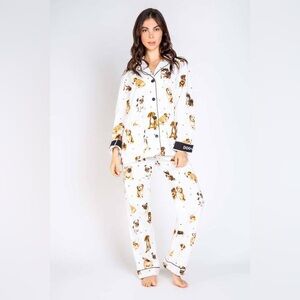 PJ Salvage Pajama Set Dog Doggo Print Size M PJ Set
